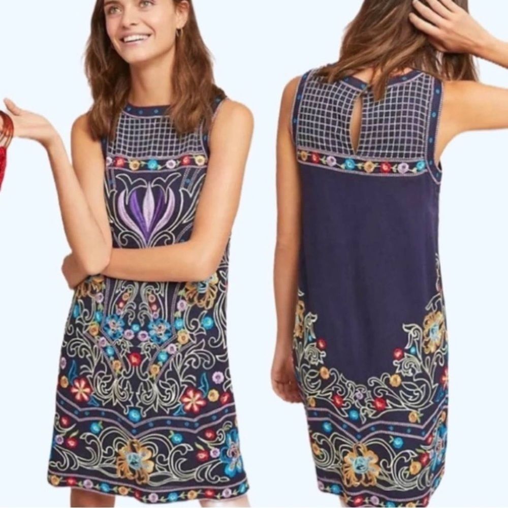 Maeve by Anthropologie “Kira” Embroidered Dress, Sz 4.